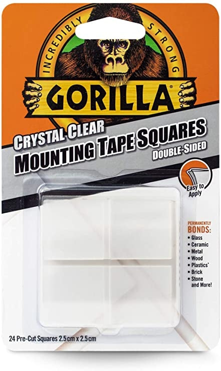Gorilla Crystal-Clear Mounting-Tape Squares