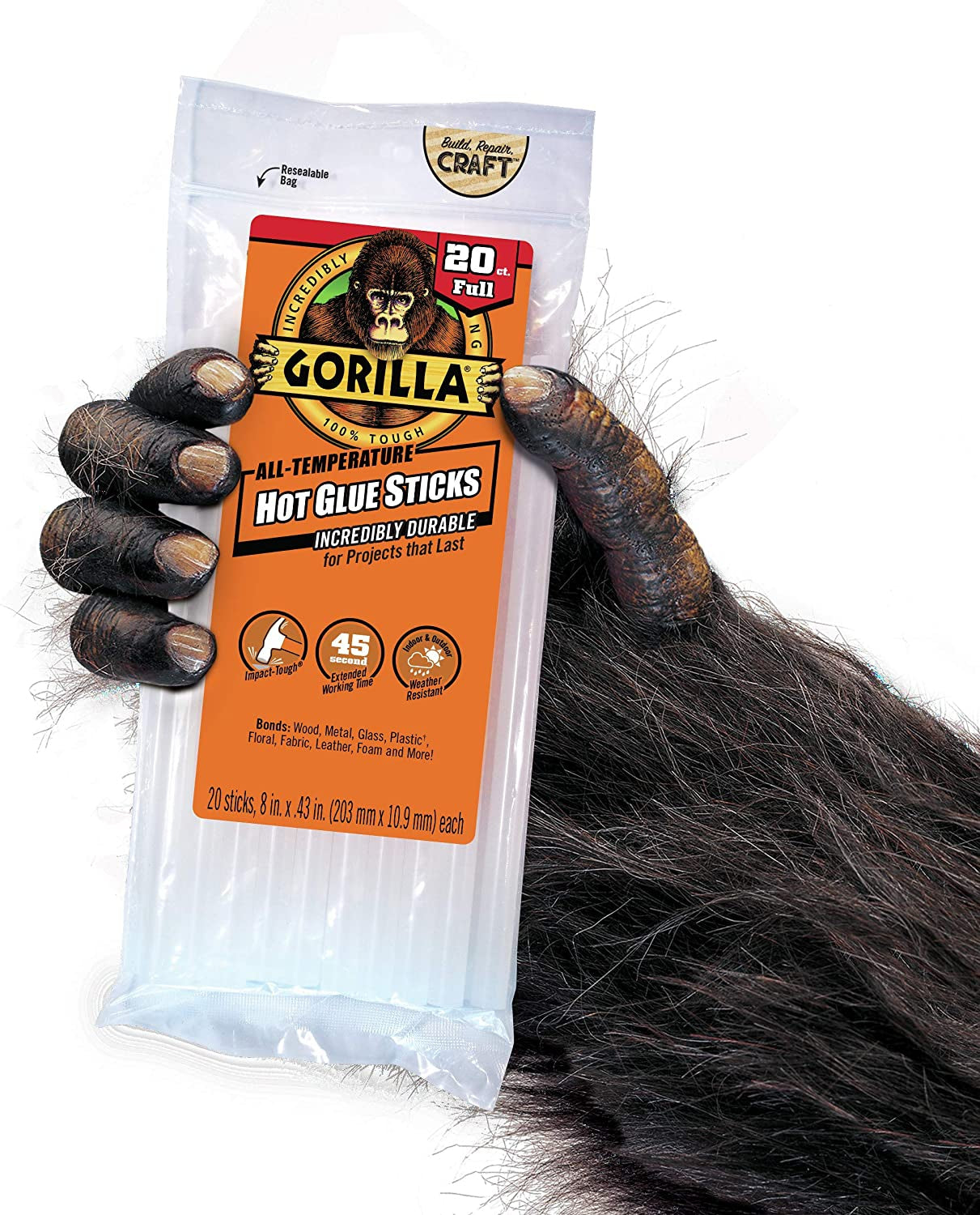 Gorilla Glue Hot-Glue-Sticks Large (203 mm*10,9 mm)
