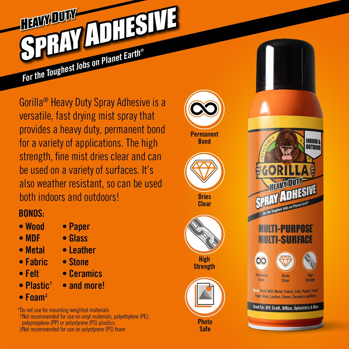 Heavy Duty Spray Adhesive 400ml
