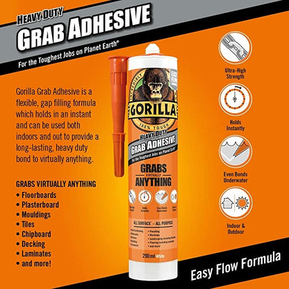 Gorilla Heavy-Duty Grab Adhesive, 80 ml